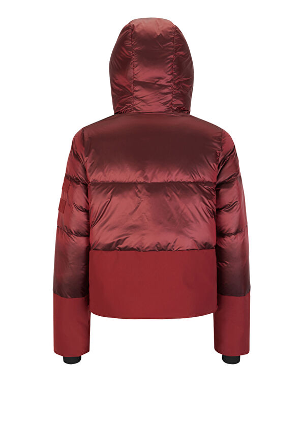 Onemore Mont 251 Cropped Puffer Jacket Burgundy Women's Ski Jacket - 2