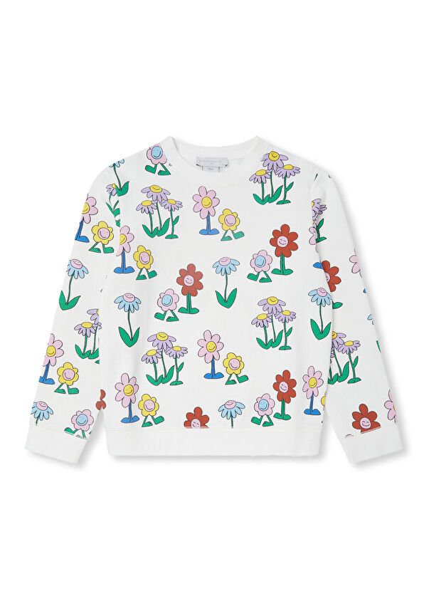 Stella McCartney Kemik Baskılı Kız Çocuk Sweatshirt - 1