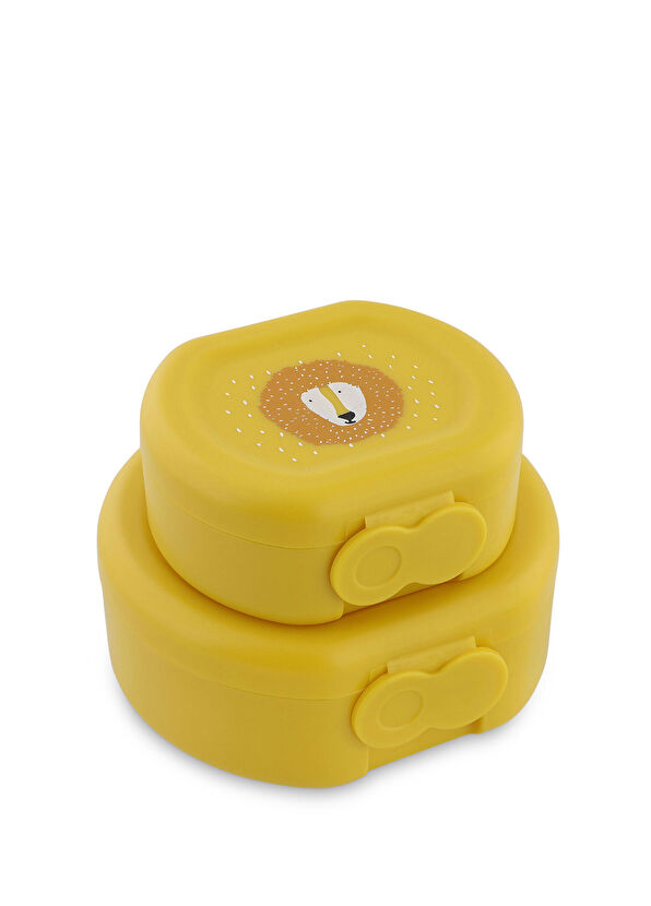 Trixie Mr. Lion Yellow Kids 2-Piece Clip-On Snack Box - 1