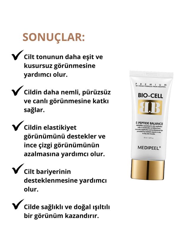 MEDIPEEL 5 Peptide Balance Bio-Сell Peptit İçeren BB Krem 50 ml  - 4
