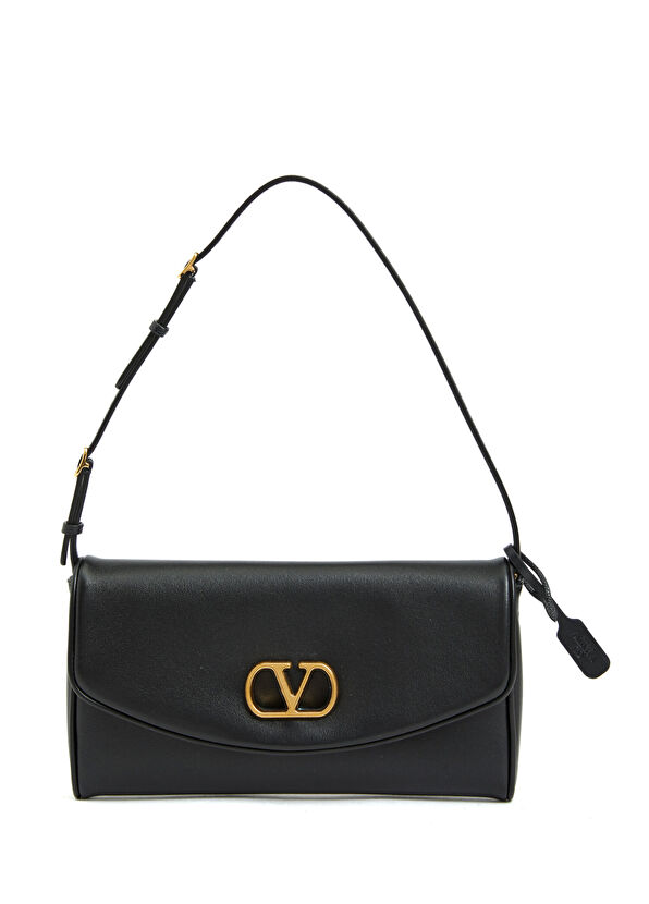 Valentino Garavani Vlogo Black Women's Leather Bag - 1