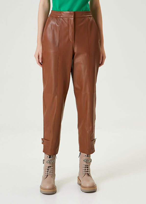 Beymen Club Taba Apoletli Deri Pantolon - 3