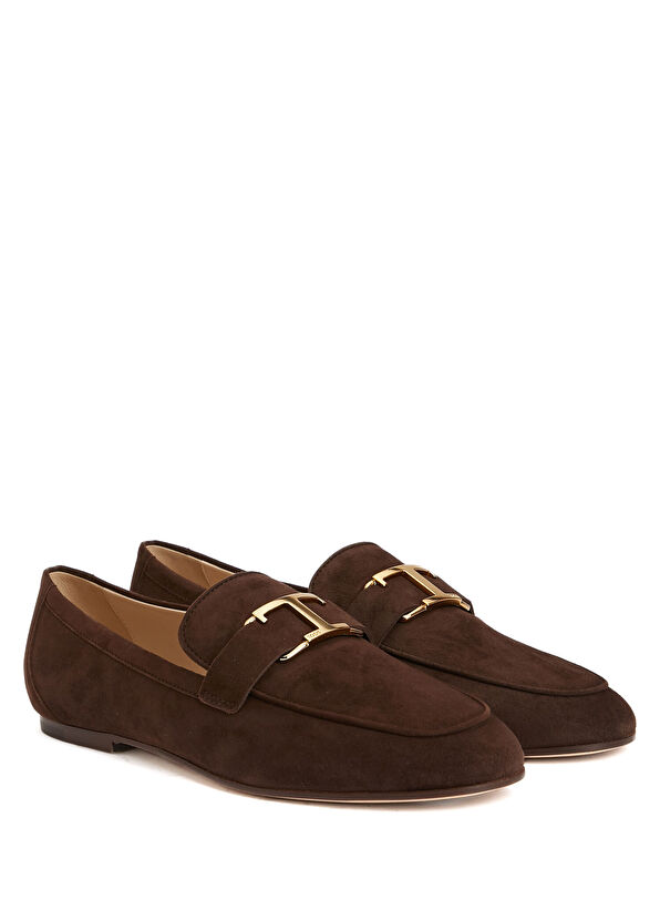 Tod's Dark Brown Women's Suede Loafer - 2