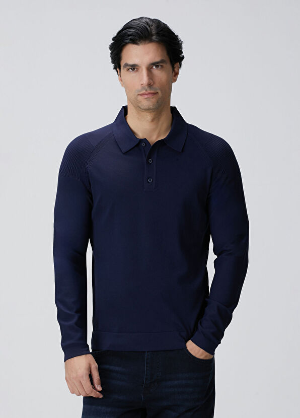 Network Lacivert Triko - 4