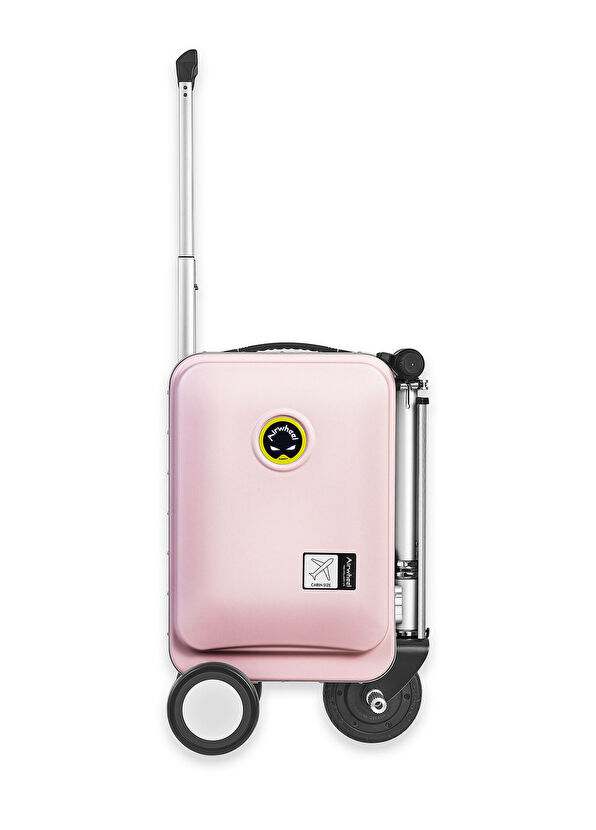 SE3S Pembe Kabin Boy Elektrikli Binilebilir Scooter Valiz - Görsel 5