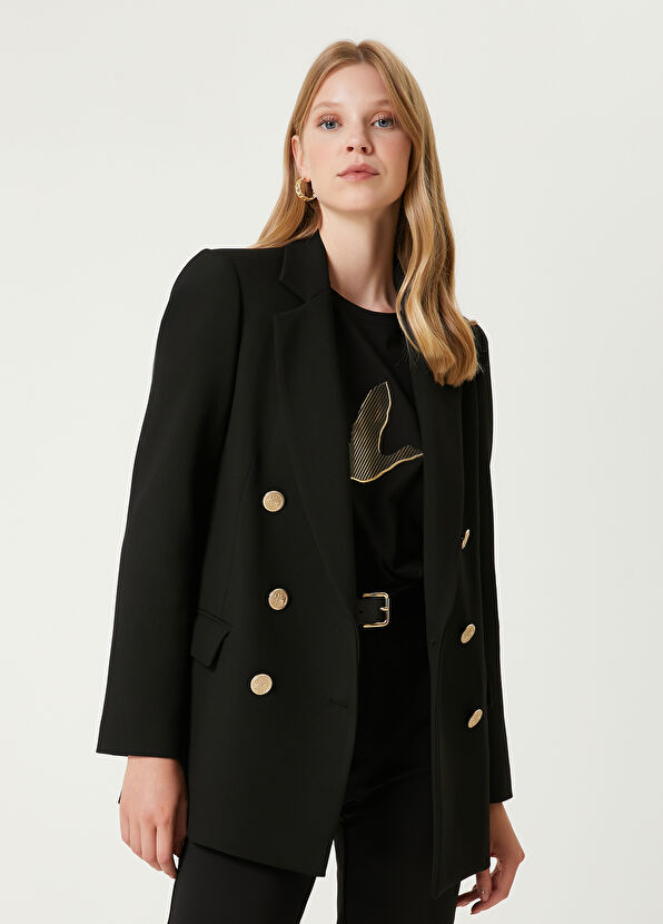 Beymen Club Black Double-Breasted Blazer - 1