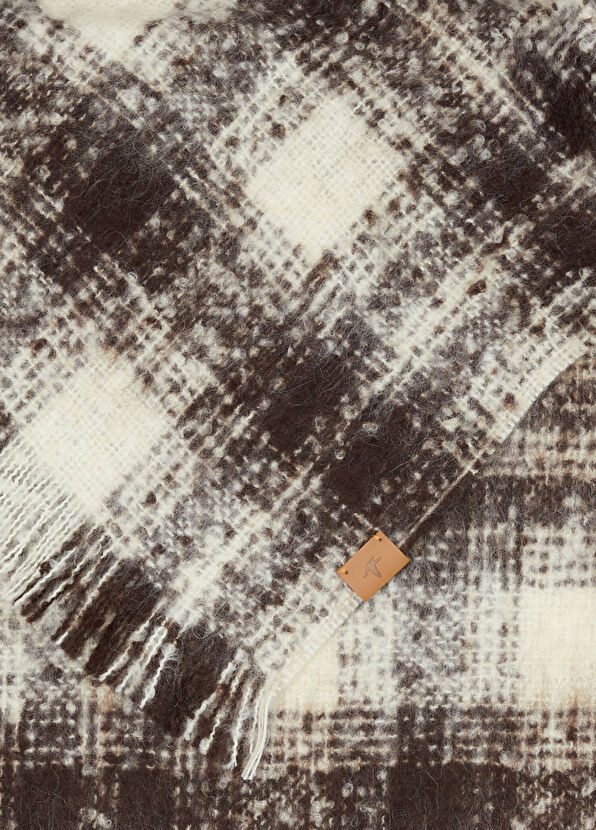 Beymen Club Multicolored Plaid Women's Mohair Blend Scarf - 4