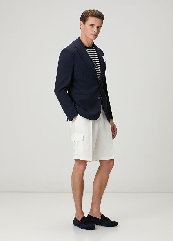 Beymen Club Lacivert İnce Yün Crepe Blazer Ceket - 3