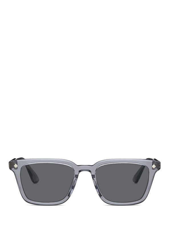 LUNETTERIE GENERALE Architect Grey Crystal Grey Acetate Unisex Sunglasses - 1