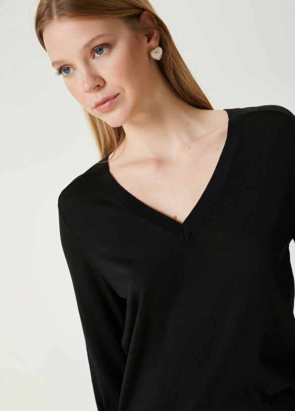 Beymen Club Black Basic Wool Sweater - 2