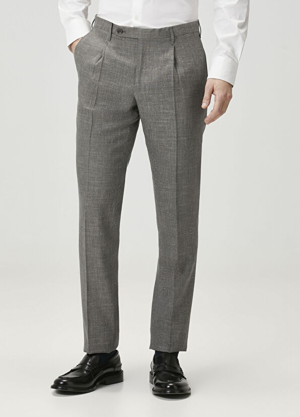 Rota Koyu Gri Yün Pantolon - 2