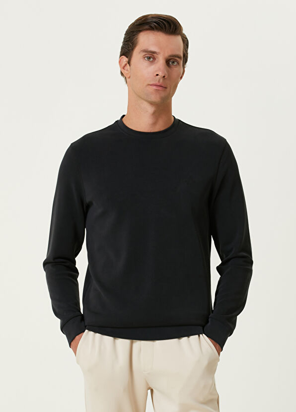Beymen Club Siyah Logo Detaylı Sweatshirt - 1