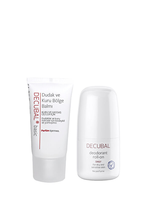 Decubal Basic Kuru ve Çok Kuru Ciltler İçin Onarıcı Krem ve Deodorant Bakım Seti - 1