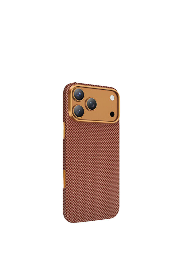 Keephone Kevlar Norra iPhone 17 Pro Max Turuncu MagSafe Uyumlu Telefon Kılıfı - 2