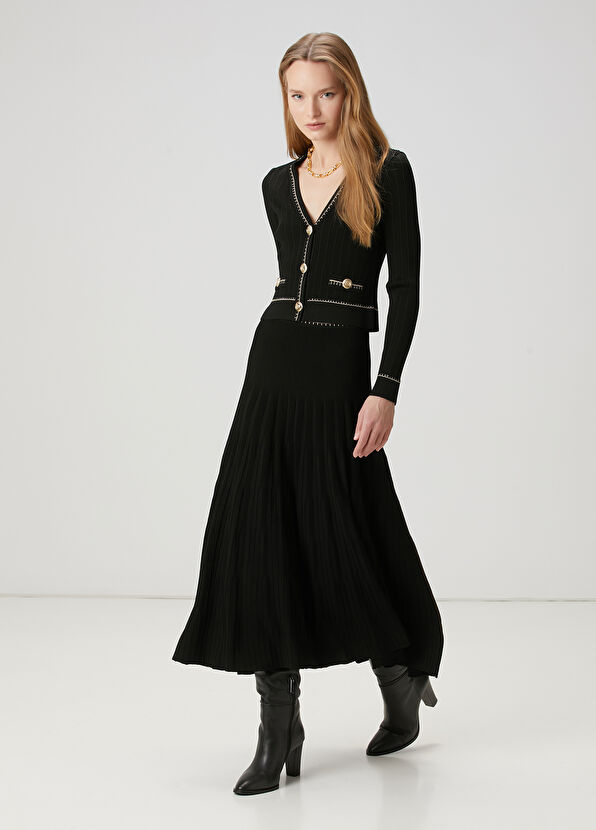 Beymen Club Black Line Textured Cardigan - 2