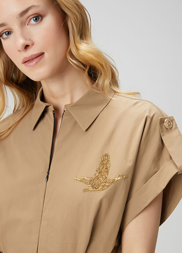 Beymen Club Koyu Bej Mini Gömlek Elbise - 2