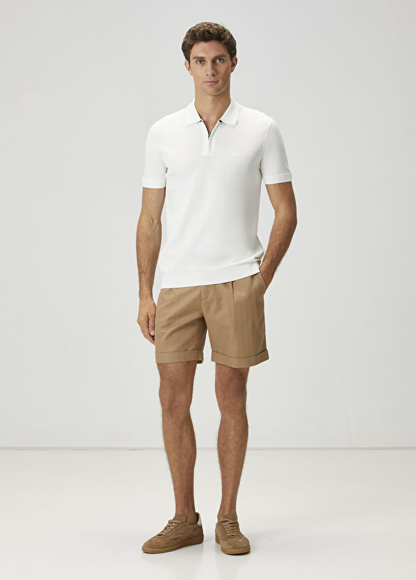 Beymen Club Kırık Beyaz Polo Yaka Kısa Kollu Triko - 3