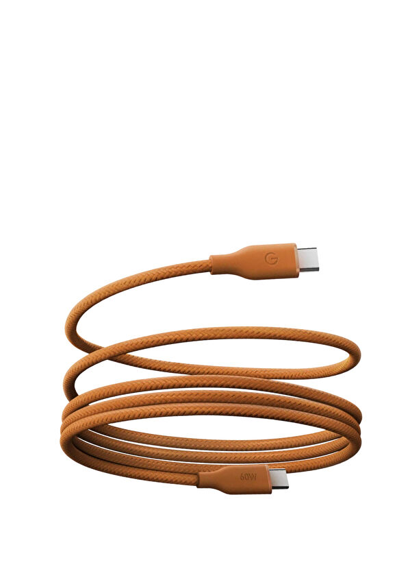Energea Helix 60W Orange Magnetic Type-C to Type-C Fast Charging Cable 1.5m - 1