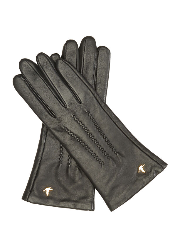 Beymen Club Siyah Kadın Deri Eldiven - 2