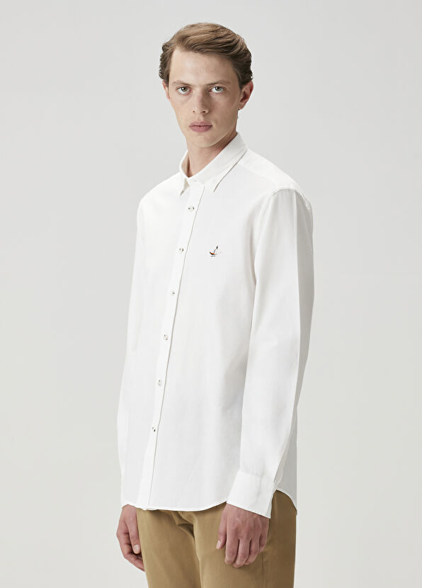 Comfort Fit White Shirt Beymen Club Comfort Fit White Shirt - 4