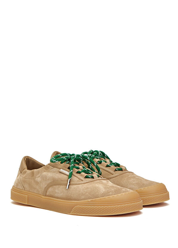 Moncler Beige Men's Suede Sneakers - 2