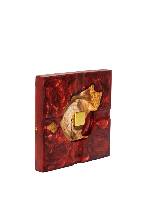 Bordeaux Concept Marleen Bordo Altın Renkli Aksesuarlı Dekoratif Küllük - 2