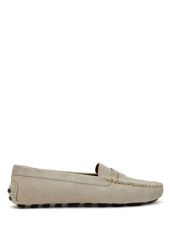 Beymen Club Bej Kadın Süet Loafer - 1