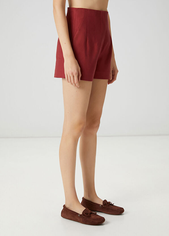 Beymen Club Kiremit Pens Detaylı Keten Şort - 3