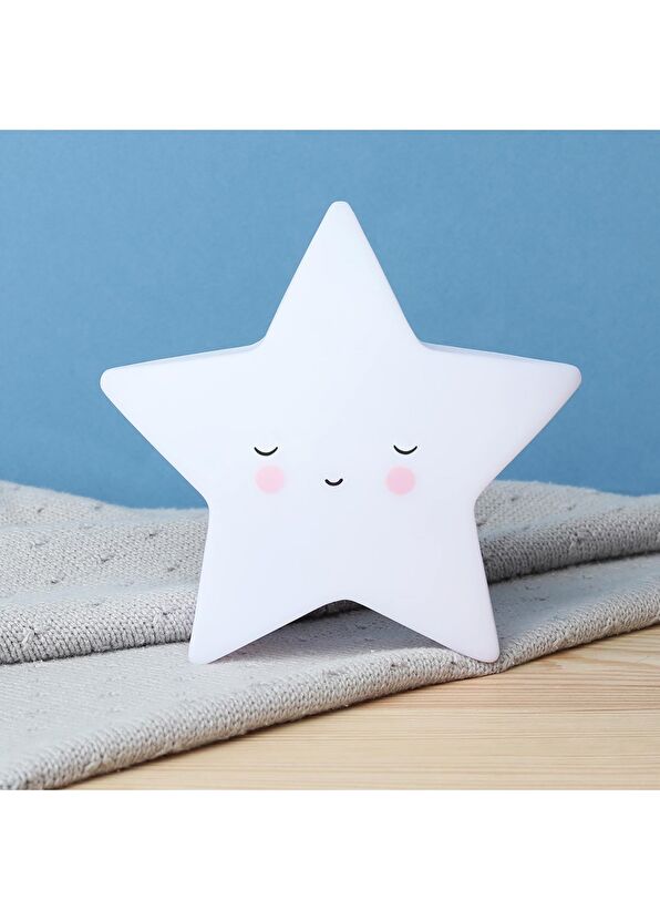 Kids Living Etc. White Mini Sleeping Star Lamp - 2