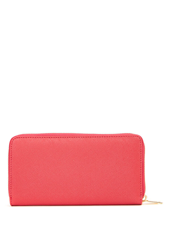 Beymen Club Pink Logo Detailed Women's Large Leather Wallet - 2