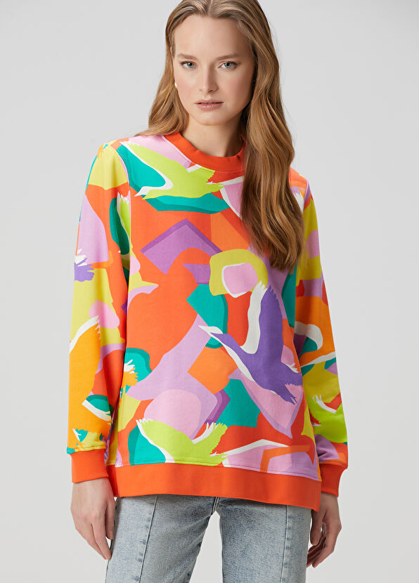 Beymen Club Colorblocked Desenli Sweatshirt - 4