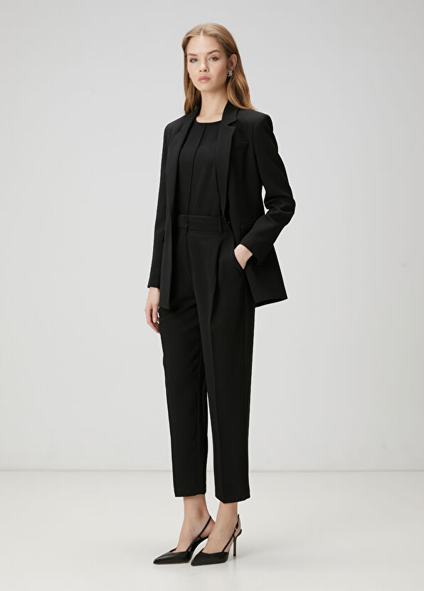 Beymen Club Siyah Dökümlü Krep Bluz - 2