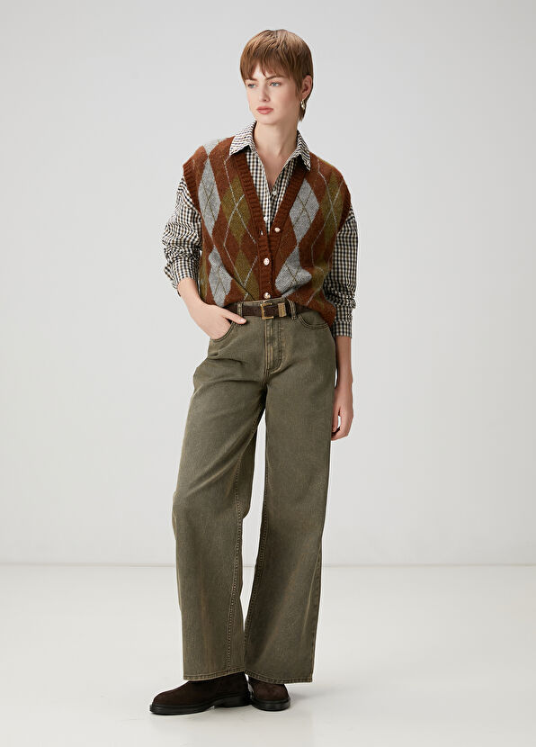 Beymen Club Lacivert Yeşil Pötikareli İşlemeli Gömlek - 2