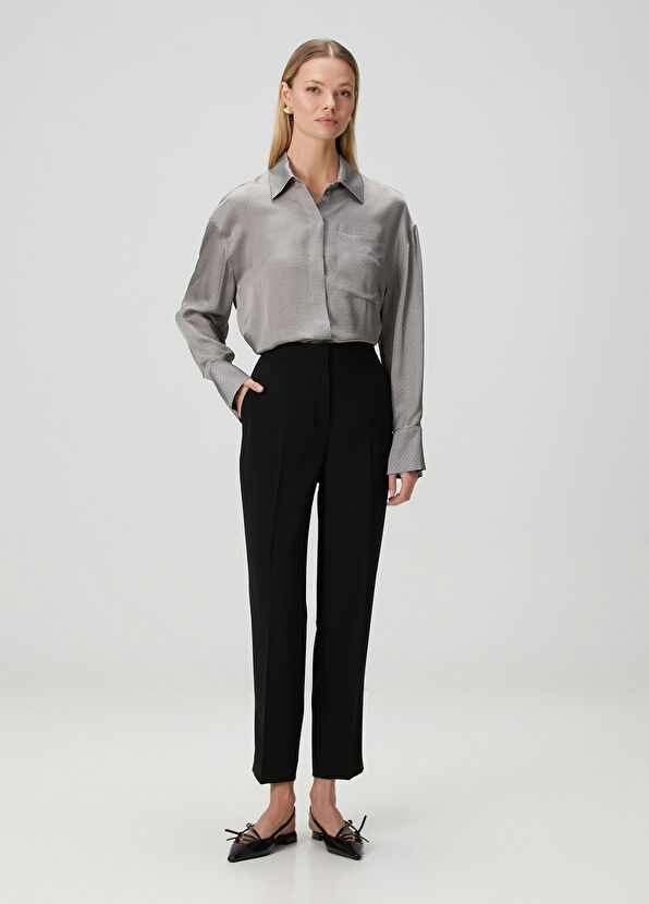 Siyah Krep Pantolon - Görsel 2