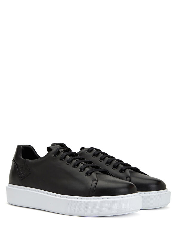 Beymen Club Black White Men's Leather Sneakers - 2