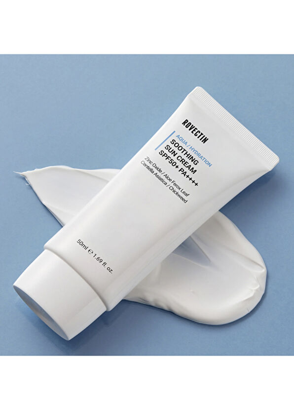 Rovectin Aqua Soothing Sun Cream SPF50+ PA++++ %100 Fiziksel Mineral Filtreli Stres Önleyici Güneş Kremi 50 ml - 2