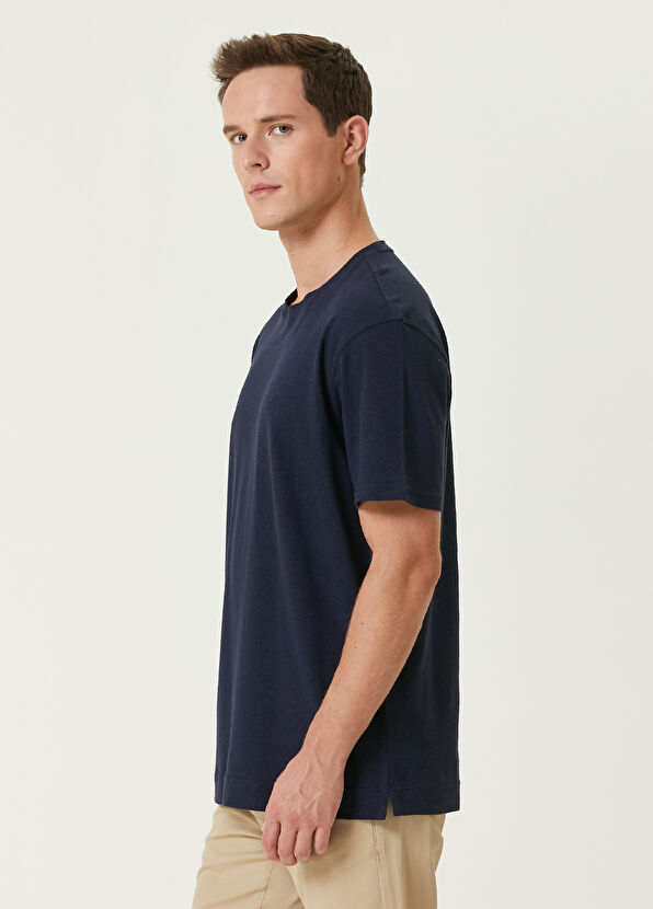 Beymen Club Lacivert Logo Detaylı T-shirt - 4