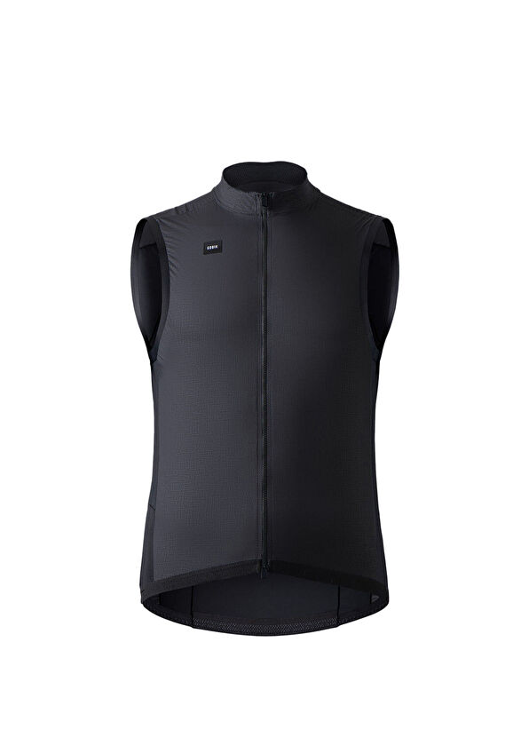 GOBIK Vector 2.0 Crow Siyah Rüzgar Geçirmez Erkek Bisiklet Yeleği - 1