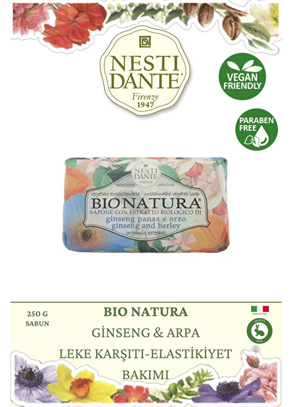 Nesti Dante Bionatura Ginseng ve Arpa Arındıcı Vegan Bakım Sabunu 250 gr - 2
