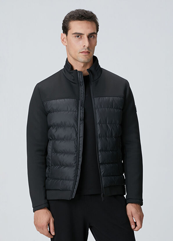 Network Siyah Scuba Garnili Kapitoneli Mont - 1