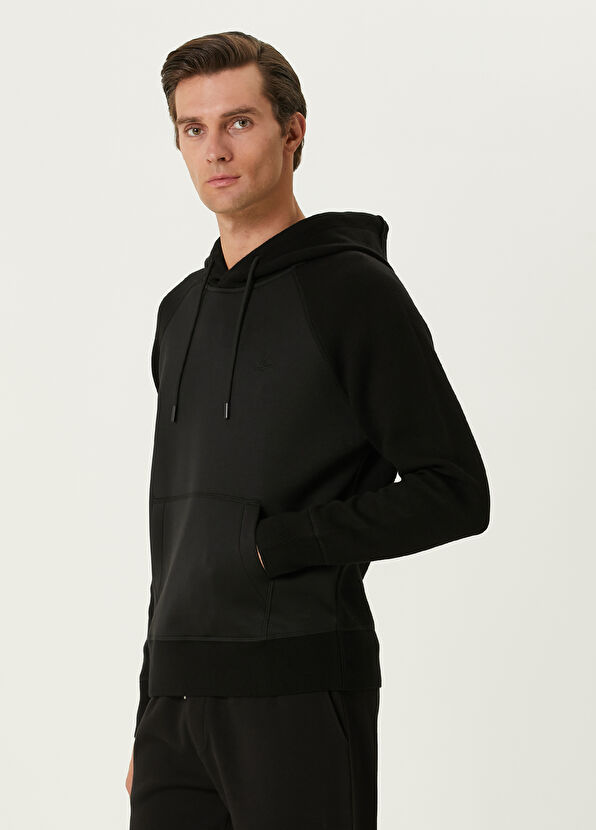 Beymen Club Siyah Kapüşonlu Garnili Kazak - 4