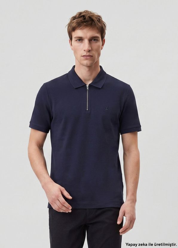 Beymen Club Comfort Fit Lacivert Pike Polo T-shirt - 1