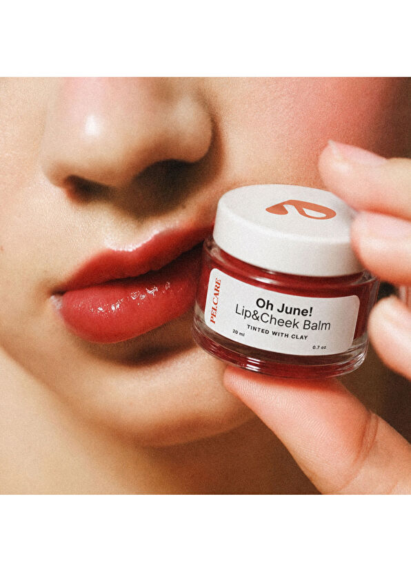 Pelcare Oh June Lip Cheek Balm Natural Color Lip Balm Tinted with Beetroot and Clay - 2