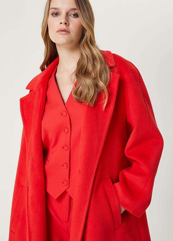 Beymen Club Kırmızı Kuşaklı Palto - 3