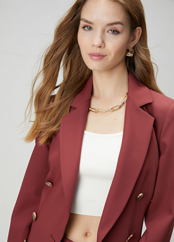 Beymen Club Bordo Kruvaze Blazer - 2