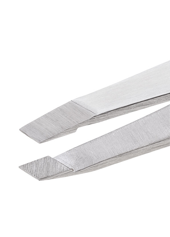 Tweezerman Silver Steel Tweezers with Curved Tips - 3