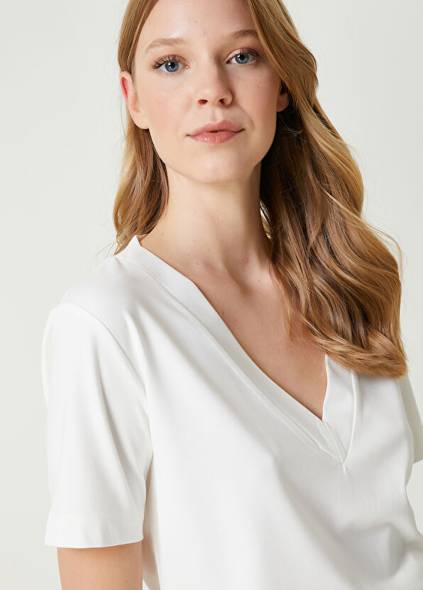 White T-Shirt Beymen Club White T-Shirt - 2
