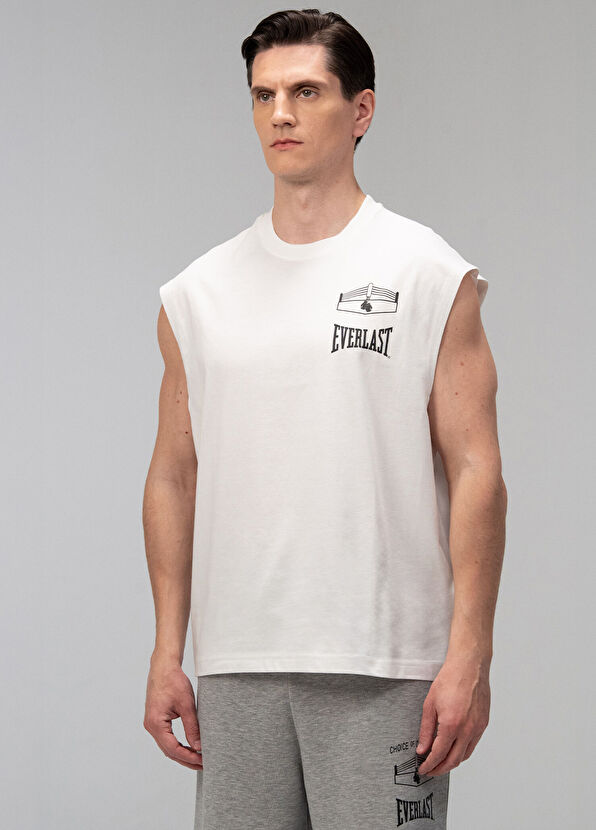 Everlast Choice Of Champs Comfort Fit Beyaz Kısa Kolsuz Erkek T-shirt - 2