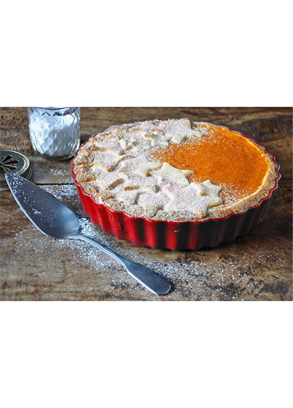 Emile Henry Red Ceramic Round Quiche Pie Baking Dish 24 cm - 2