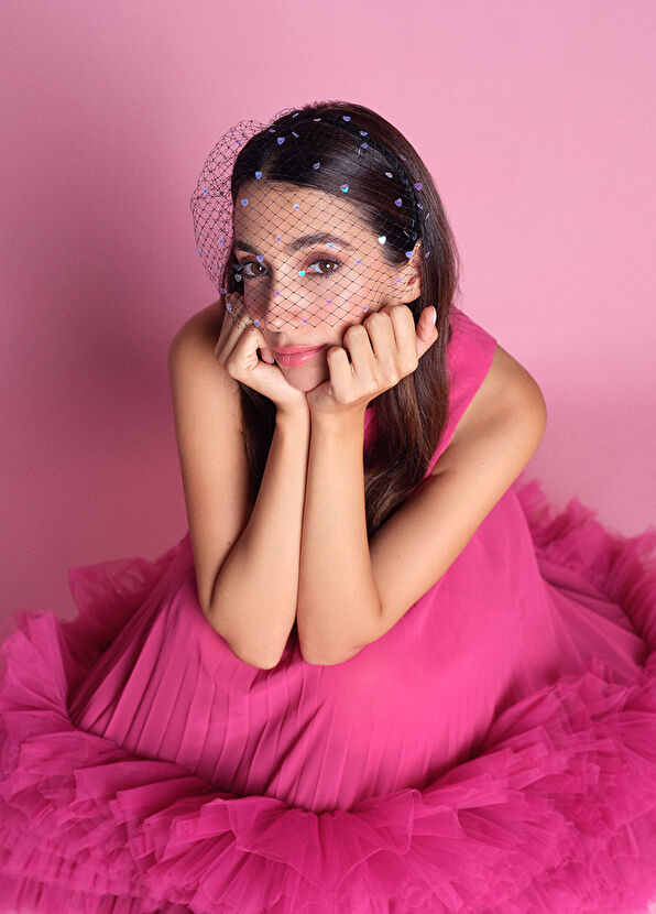 Gaios Love Voilette Siyah Vualet Saten Kadın Taç - 2